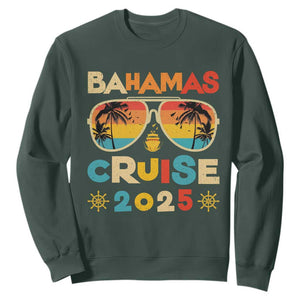 Bahamas Cruise Sweatshirt Cruisin Together Matching Family Cruise 2025 TS10 Dark Forest Green Print Your Wear