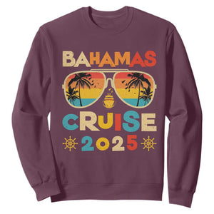 Bahamas Cruise Sweatshirt Cruisin Together Matching Family Cruise 2025 TS10 Maroon Print Your Wear