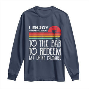 Funny Drinking Cruise Long Sleeve Shirt Funny Drink Package Summer Gift TS10 Navy Print Your Wear