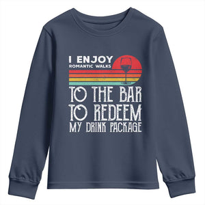 Funny Drinking Cruise Youth Sweatshirt Funny Drink Package Summer Gift TS10 Navy Print Your Wear