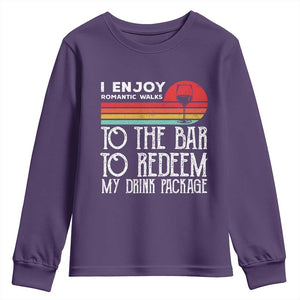 Funny Drinking Cruise Youth Sweatshirt Funny Drink Package Summer Gift TS10 Purple Print Your Wear