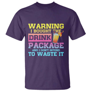 Funny Cruise T Shirt Warning I Bought The Drink Package TS10 Purple Print Your Wear
