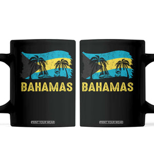 Bahamas Flag Coffee Mug Tropical Island Palm Trees Bahamian Gifts TS10 Black Print Your Wear