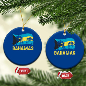 Bahamas Flag Ceramic Ornament Tropical Island Palm Trees Bahamian Gifts TS10 1pc Blue Print Your Wear