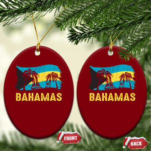Bahamas Flag Ceramic Ornament Tropical Island Palm Trees Bahamian Gifts TS10 Print Your Wear