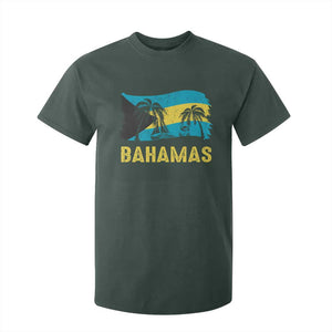Bahamas Flag T Shirt For Kid Tropical Island Palm Trees Bahamian Gifts TS10 Dark Forest Green Print Your Wear
