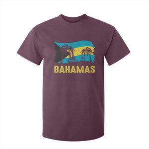 Bahamas Flag T Shirt For Kid Tropical Island Palm Trees Bahamian Gifts TS10 Maroon Print Your Wear