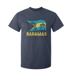 Bahamas Flag T Shirt For Kid Tropical Island Palm Trees Bahamian Gifts TS10 Navy Print Your Wear