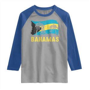 Bahamas Flag Raglan Shirt Tropical Island Palm Trees Bahamian Gifts TS10 Sport Gray Royal Print Your Wear