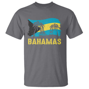 Bahamas Flag T Shirt Tropical Island Palm Trees Bahamian Gifts TS10 Charcoal Print Your Wear