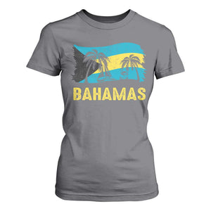 Bahamas Flag T Shirt For Women Tropical Island Palm Trees Bahamian Gifts TS10 Charcoal Print Your Wear