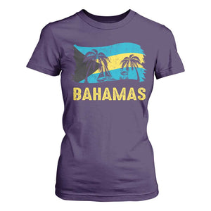 Bahamas Flag T Shirt For Women Tropical Island Palm Trees Bahamian Gifts TS10 Purple Print Your Wear