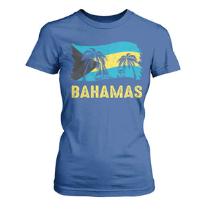 Bahamas Flag T Shirt For Women Tropical Island Palm Trees Bahamian Gifts TS10 Royal Blue Print Your Wear