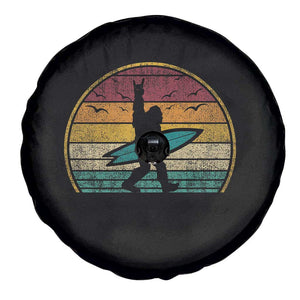 Vintage Bigfoot Surfing Spare Tire Cover Sasquatch Beach Vacation Retro Surf Sun Shaka TS10 Print Your Wear