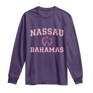 Nassau Souvenir Long Sleeve Shirt Bahamas Rowing Summer Vacation Girls Trip TS10 Purple Print Your Wear