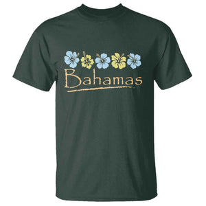 Bahamas T Shirt Hibiscus Flower Summer Beachy Vacation TS10 Dark Forest Green Print Your Wear