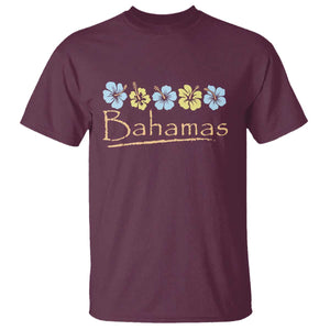 Bahamas T Shirt Hibiscus Flower Summer Beachy Vacation TS10 Maroon Print Your Wear