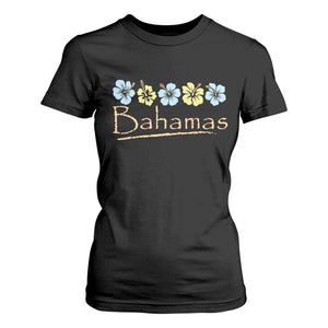 Bahamas T Shirt For Women Hibiscus Flower Summer Beachy Vacation TS10 Black Print Your Wear