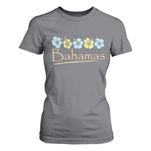 Bahamas T Shirt For Women Hibiscus Flower Summer Beachy Vacation TS10 Charcoal Print Your Wear