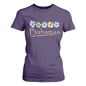 Bahamas T Shirt For Women Hibiscus Flower Summer Beachy Vacation TS10 Purple Print Your Wear