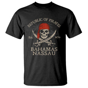 Republic Of Pirates Nassau Bahamas T Shirt Vintage Caribbean Summer Vacation TS10 Black Print Your Wear