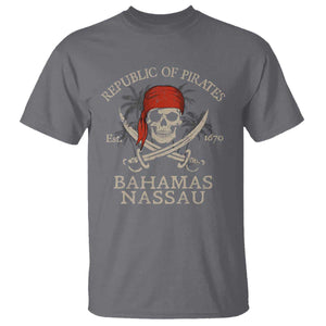 Republic Of Pirates Nassau Bahamas T Shirt Vintage Caribbean Summer Vacation TS10 Charcoal Print Your Wear