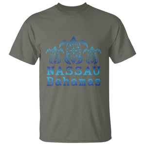 Nassau Souvenir T Shirt Sea Turtle Bahamas Beach Vacation TS10 Military Green Print Your Wear