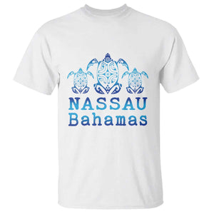 Nassau Souvenir T Shirt Sea Turtle Bahamas Beach Vacation TS10 White Print Your Wear