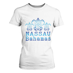 Nassau Souvenir T Shirt For Women Sea Turtle Bahamas Beach Vacation TS10 White Print Your Wear