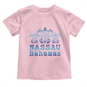 Nassau Souvenir Toddler T Shirt Sea Turtle Bahamas Beach Vacation TS10 Light Pink Print Your Wear