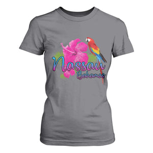 Nassau Souvenir T Shirt For Women Caribbean Bahamas Beach Vacation TS10 Charcoal Print Your Wear