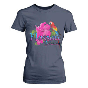 Nassau Souvenir T Shirt For Women Caribbean Bahamas Beach Vacation TS10 Navy Print Your Wear