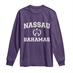 Nassau Souvenir Long Sleeve Shirt Bahamas Rowing Beach Summer Vacation TS10 Purple Print Your Wear