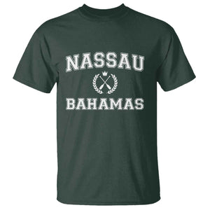 Nassau Souvenir T Shirt Bahamas Rowing Beach Summer Vacation TS10 Dark Forest Green Print Your Wear