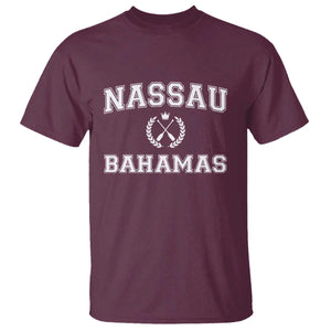 Nassau Souvenir T Shirt Bahamas Rowing Beach Summer Vacation TS10 Maroon Print Your Wear