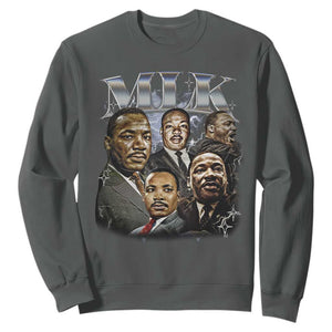 Martin Luther King Sweatshirt Black History Month Pride MLK Bootleg Rap Tee TS10 Dark Heather Print Your Wear