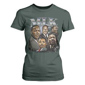 Martin Luther King T Shirt For Women Black History Month Pride MLK Bootleg Rap Tee TS10 Dark Forest Green Print Your Wear