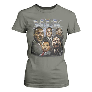Martin Luther King T Shirt For Women Black History Month Pride MLK Bootleg Rap Tee TS10 Military Green Print Your Wear