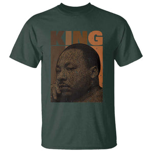 Martin Luther King T Shirt Black History Month MLK Melanin African American TS10 Dark Forest Green Print Your Wear
