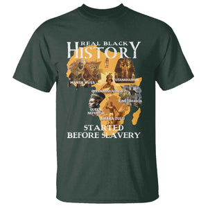 Black History T Shirt Didnt Start With Slavery TS10 Dark Forest Green Print Your Wear