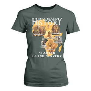 Black History T Shirt For Women Didnt Start With Slavery TS10 Dark Forest Green Print Your Wear