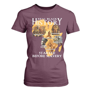 Black History T Shirt For Women Didnt Start With Slavery TS10 Maroon Print Your Wear