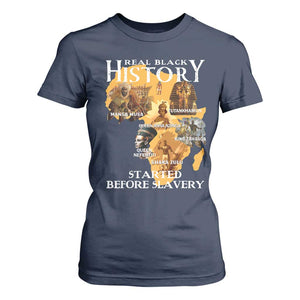 Black History T Shirt For Women Didnt Start With Slavery TS10 Navy Print Your Wear