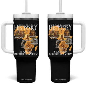 Black History Tumbler With Handle Didnt Start With Slavery TS10 One Size: 40 oz Black Print Your Wear