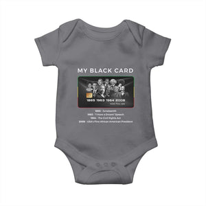 My Black Card Baby Onesie African American Civil Rights Leaders Black History TS10 Charcoal Print Your Wear