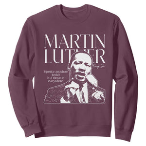 Martin Luther King Jr. Sweatshirt MLK Day Black History Month Inspirational Quote TS10 Maroon Print Your Wear