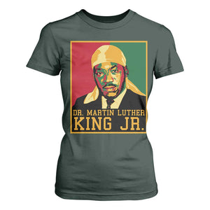Martin Luther King T Shirt For Women Retro MLK Day TS10 Dark Forest Green Print Your Wear