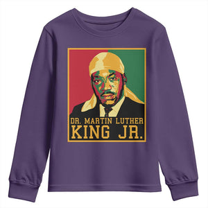 Martin Luther King Youth Sweatshirt Retro MLK Day TS10 Purple Print Your Wear