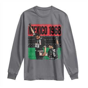 Black Power Salute 1968 Long Sleeve Shirt Black History Month Civil Rights Movement TS10 Charcoal Print Your Wear