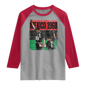 Black Power Salute 1968 Raglan Shirt Black History Month Civil Rights Movement TS10 Sport Gray Red Print Your Wear